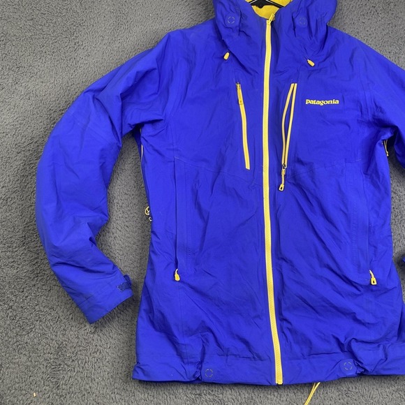 Patagonia Jacket Womens Medium Blue Yellow H2No Hooded Triolet STY84340 - Picture 2 of 16
